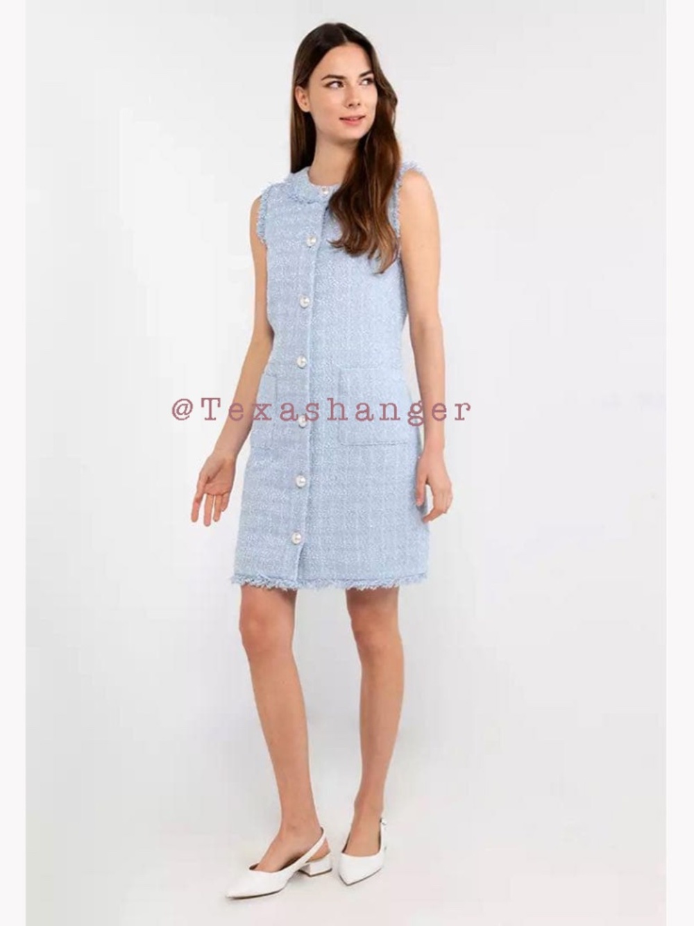 NWT Kate Spade Tweed Shift Dress NWT Size 2 Pale Hydrangea